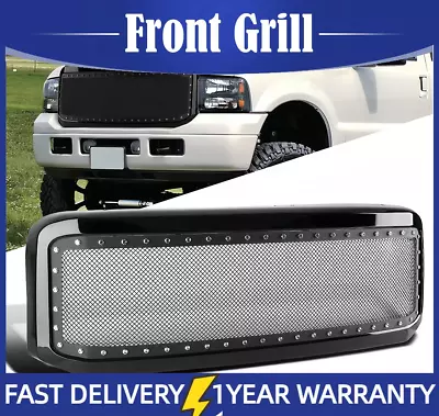 New Rivet Mesh Front Bumper Grille W/ Shell For 05-07 Ford F250 F350 Super Duty • $112.64