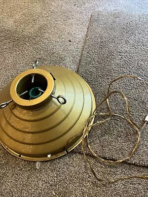 Vintage Star-Bell Musical Revolving Christmas Tree Stand Gold With Jingle Bells • $125