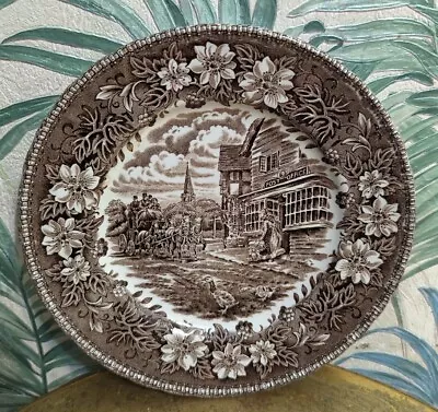 Royal Tudor Ware Staffordshire England Dinner Plate Coaching Taverns 1828 • £9.99