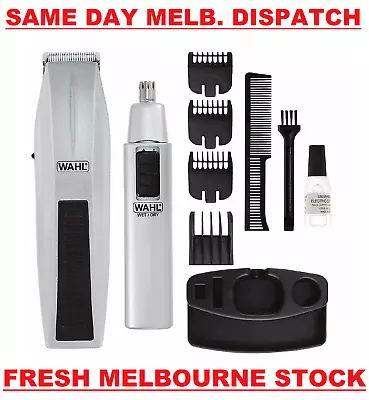 WAHL Beard & Moustache Battery Shaver + Bonus Nose Ear Trimmer - Grooming Kit • $48.50