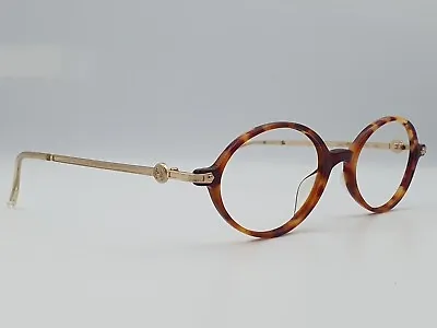 Fendi Fendissime F080 Vintage Eyeglasses Frame Acetate Metal Gold Tone Logo 90's • $56