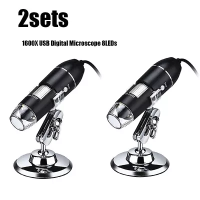 2sets 1600X USB Digital Microscope Electronic Accessories Coin Inspection J9A7 • $24.39