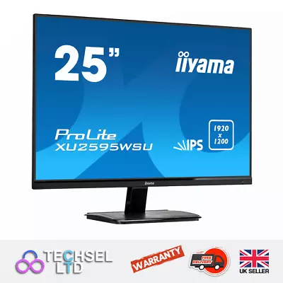 Iiyama ProLite XUB2595WSU-B1 25'' Full HD Monitor HDMI DISPLAY PORT • £89.99