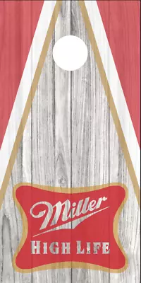 Miller High Life (2PCS) Cornhole Board Wraps Decals Vinyl Sticker • $49.98