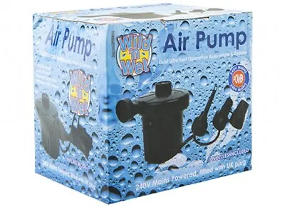 Air Pump Mains 240v Inflating Deflating Attachments Paddling Pool Inflatable PMS • £17.49