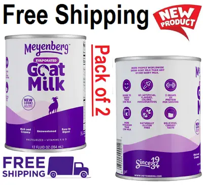 New Meyenberg Evaporated Goat Milk- 12 Fl Oz (2 Pack) .Best Price • $12.99