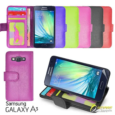 Photo ID Wallet Flip Leather Case Cover For Samsung Galaxy A3 A330 A330Y + SP • $7.59