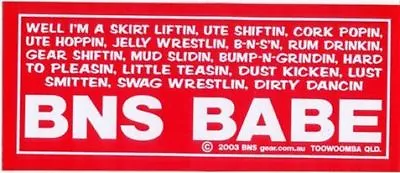 Bns Babe Red Ute Sticker • $6