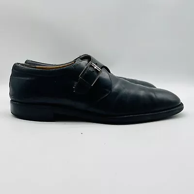 Salvatore Ferragamo Mens 11 Black Leather Monk Strap Dress Shoes Vintage • $79.99