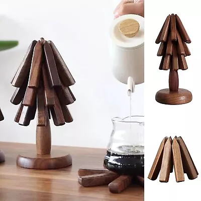 Placement Mats For Dining Table Wooden Trivets For Hot Dishes Tree Shape Trivet • $43.84