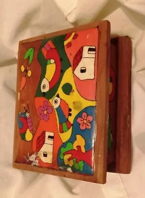 Vintage Hand Painted El Salvadoran Trinket Box • $6.99