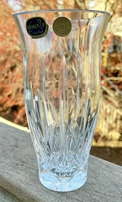 £19.77 • Buy Bohemian Hand Cut Lead Crystal 8” Vase - Flawless