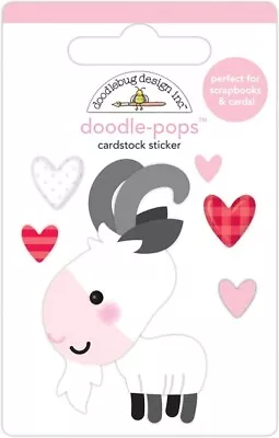 Doodlebug Stickers Doodle-Pop 3D Baby Billy Goat Hearts • $3.99