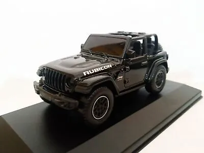 1/43 Jeep Wrangler Rubicon Black Metal Car Scale Scale Car Diecast • £13.22