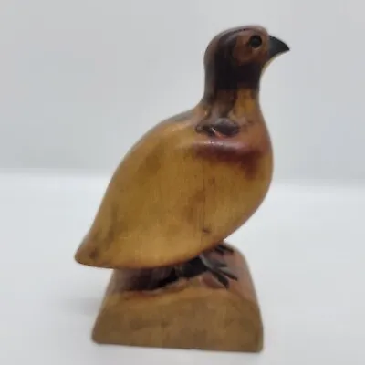 $19.95 • Buy Vintage Carved Bass Wood Bird Artist Signed M.A. Roberts 1977 Wooden 