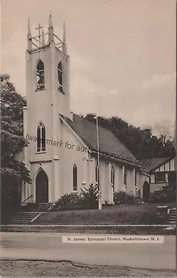 Hackettstown NJ: St. James Church - Vintage Warren County New Jersey Postcard • $12.89