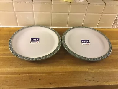 £29.99 • Buy Denby Azure Shell Dinner Plates X 2 - BRAND NEW. Unused.