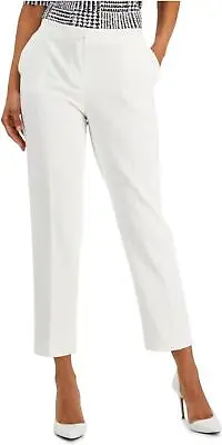 Kasper Womens Knit Office Dress Pants 10825680 Vanilla Ice White 14 • $22.40