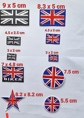 £2.39 • Buy UK Union Jack National Flag Embroidery Patch Iron On Sew On Badge ENGLAND Britai