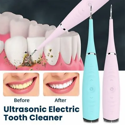 $13.59 • Buy Electric Ultrasonic Tooth Cleaner Oral Teeth Stain Dental Cleaning Remover Kit
