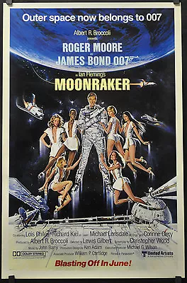 Moonraker 1979 ORIGINAL 27X41 ADV MOVIE POSTER  ROGER MOORE MICHAEL LONSDALE • $175