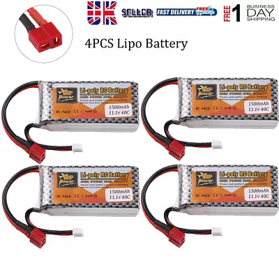 £72.19 • Buy 11.1V 1500mAh 3S LiPo Battery 40C Deans T Plug For RC Car Airplane Helicopter