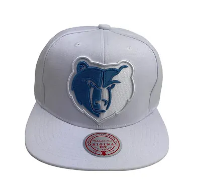 Memphis Grizzlies Mitchell & Ness White Snapback NBA Cap Hat • $34.99