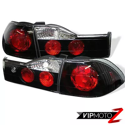 For 01-02 Accord DX/LX/EX 4DR CG5 CG6 JDM Black Tail Lights Brake Lamp V6 EURO R • $100.24