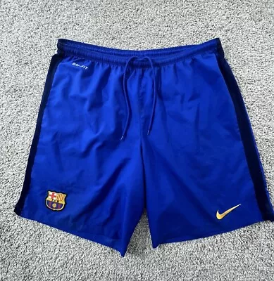 Barcelona 2014 2015 Home Shorts Barca Spain Football Soccer Nike Mens Size XL • $34.42