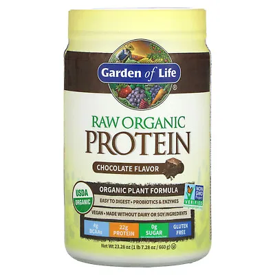 $35.69 • Buy RAW Organic Protein, Organic Plant Formula, Chocolate, 23.28 Oz (660 G)