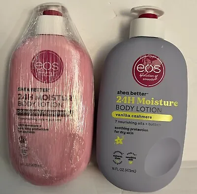 LOT OF 2  EOS Eos Shea Better Body Lotion - Vanilla Cashmere / Pomegran| 16 Oz| • $30