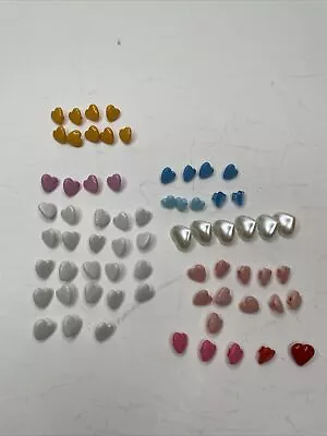 67 Lot Of Vintage HEART Shaped Novelty Buttons- Valentines Day/crafts Collection • $15