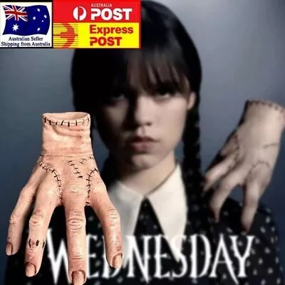 Wednesday Addams Family Thing Hand Cosplay Halloween Latex Resin Figurine Decor~ • $18.99