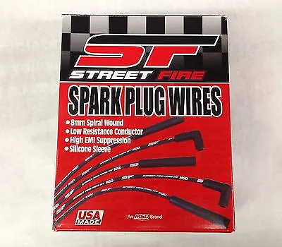 $61.99 • Buy MSD 5554 Plug Wire Kit-Street Fire V8 Spark Plug Wires-SB Chevy 350 HEI