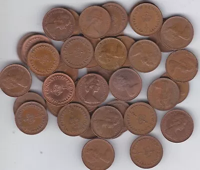 Job Lot Of 40 X 1/2 PENNY NEW HALF PENCE COIN GB UK ELIZABETH MIXED DATES • £4