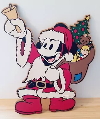 Mickey Mouse Wood Christmas Decoration / Santa 11  / Yard Shelf Wall RARE • $29.99