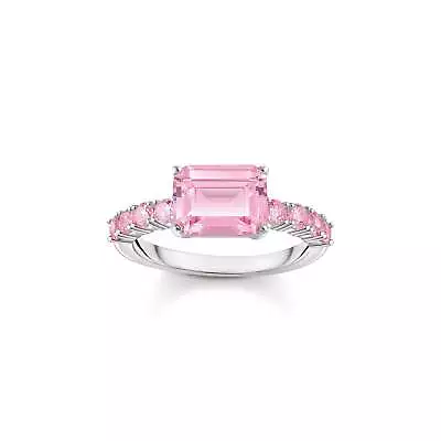 Genuine THOMAS SABO Solitaire Ring With Pink Zirconia Stones • $199