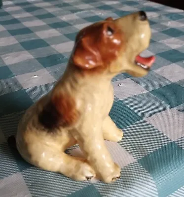Vintage Mortens Studio Wire Hair Fox Terrier Puppy Series Ceramic Dog Figurine • $40