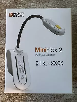 New Mighty Bright MiniFlex 2 Portable LED Light With Clip Back 8 Lumens 3000K • $14