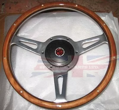 New 13  Wood Steering Wheel And Adaptor For MGB 1977-1980 MG Midget 1978-1979 • $289.95