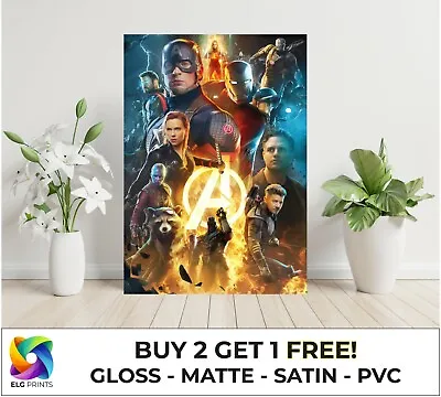 Marvel Avengers Collage Movie Large Poster Art Print Gift In Multiple Sizes • £6.50