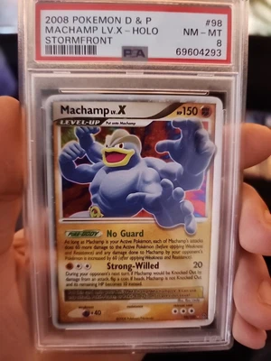 $60 • Buy PSA 8 Machamp Lv.X 98/100 Pokemon Diamond & Pearl Stormfront 2008 Mint