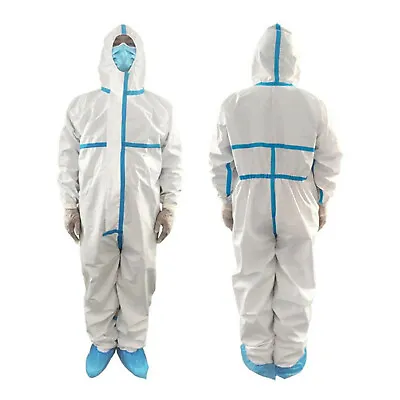 Disposable Coverall / Suit With Hood & Cuffs Fully Taped Seams T4 Paint Spraying • £7.99