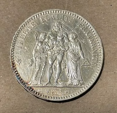 France - 1876-A Large Silver 5 Francs • $50