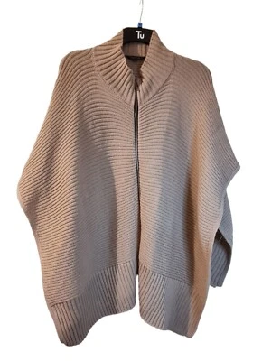 £12.99 • Buy River Island Throw Over Poncho Knitted Jacket Cardigan Wrap 