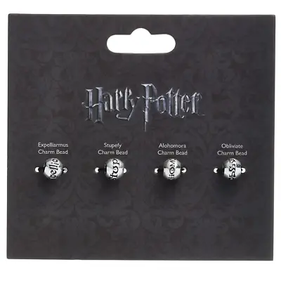£7.95 • Buy Slider Charm Set Harry Potter Official Set Of 4 Spells Bracelet Necklace Girls
