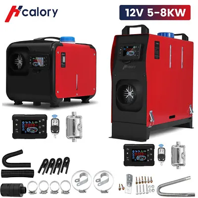 12V 8KW Portable Diesel Air Heater Remote Control Thermostat Car Caravan Camping • $92.55