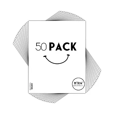 Pack Of 50 11x14 White Backing Boards 4-ply Thickness For Art Prints Photos • $42.99