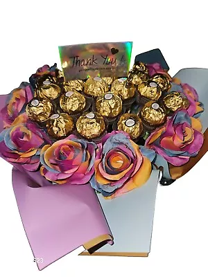  Large Rainbow Chocolate Bouquet Limited Edition.  Gift Flower Hamper Gift.  • £38.99