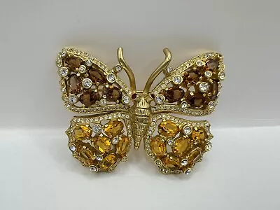 Fabulous Rare Vintage Mazer Or Boucher Butterfly Brooch • $99.99